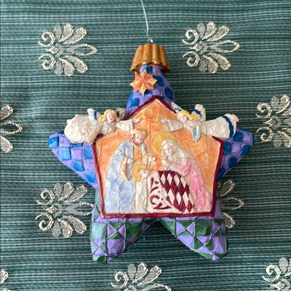 Jim Shore Star-Shaped Holiday Ornament with Nativity Scene